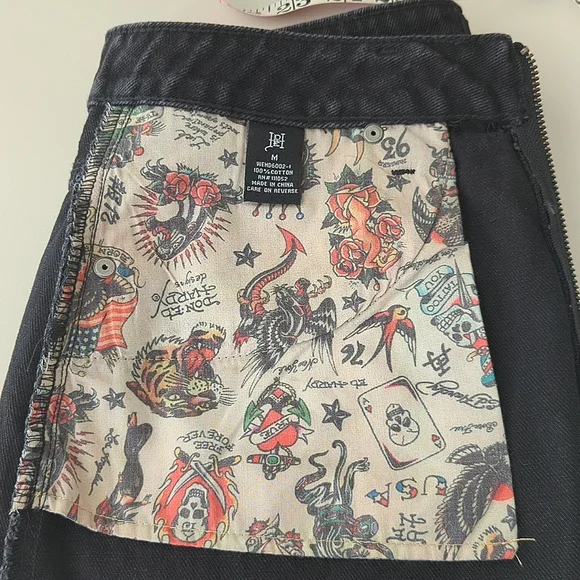 Ed Hardy Black Denim Mini Skirt - Picture 7 of 10